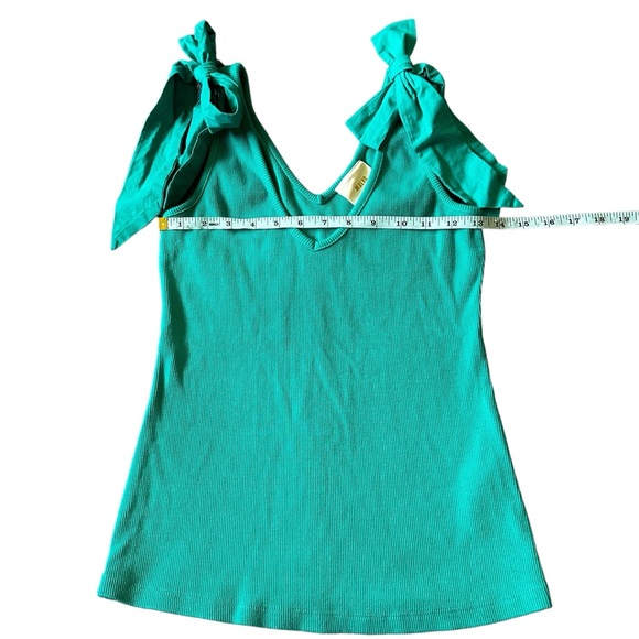 The Rafaela Bow-Tie Tank by Maeve for Anthropologie - Ribbed tank top XS green - Picture 7 of 11